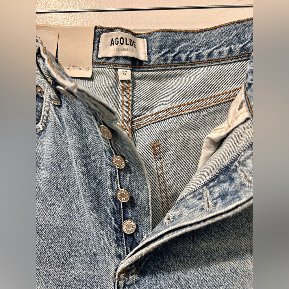 Agolde Riley High Rise Straight Crop Jeans - Picture 11 of 15